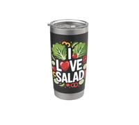 I Love Salad Feuilles fraîches Gobelet isotherme en acier inoxydable double paroi