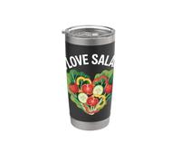 I Love Salad Fresh Veggie Heart Gobelet isotherme en acier inoxydable double paroi