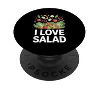 I Love Salade Légumes Art de Manger sainement PopSockets PopGrip Adhésif