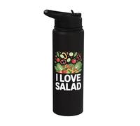 I Love Salade Légumes Art de manger sainement Stainless Steel Insulated Water Bottle