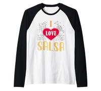 I Love Salsa et Musique Latine est Le Meilleur pour la Danse Salsa Manche Raglan