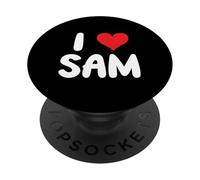 I Love Sam - Cœur - Nom PopSockets PopGrip Adhésif