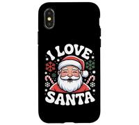 I Love Santa Joyeux Esprit des Fêtes Coque pour iPhone X/XS