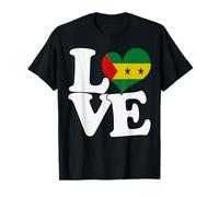 I Love SAO Tome and Principe Drapeau Cœur Patriotique Voyage T-Shirt