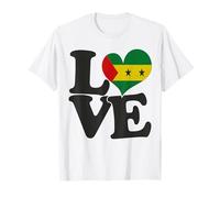 I Love SAO Tome and Principe Drapeau Cœur Patriotique Voyage T-Shirt