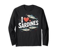 I Love Sardines Cadeaux pour Les Amateurs de Poisson en Conserve Manche Longue