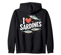 I Love Sardines Cadeaux pour Les Amateurs de Poisson en Conserve Sweat à Capuche