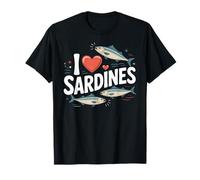 I Love Sardines Cadeaux pour Les Amateurs de Poisson en Conserve T-Shirt