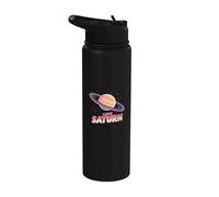 I Love Saturne Space Planet Astronomy Outer Space Funny Memes Stainless Steel Insulated Water Bottle