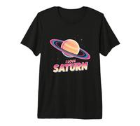 I Love Saturne Space Planet Astronomy Outer Space Funny Memes T-Shirt Haut de Gamme