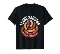 I Love Saucisse Grill Master Humour Delight T-Shirt Graphique avec Valeur