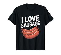 I Love Saucisse Grill Masters Delight T-Shirt Graphique avec Valeur