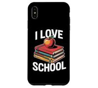 I Love School Apple Books Crayon empilable Coque pour iPhone XS Max