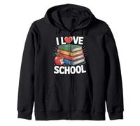 I Love School Books Apprentissage amusant Apple Sweat à Capuche