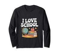 I Love School Globe Apprentissage des livres Apple Manche Longue