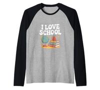 I Love School Globe Apprentissage des livres Apple Manche Raglan