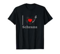 I Love Schranz Techno - Idée cadeau musicale DJ - Plaque en forme de cœur T-Shirt