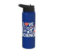 I Love Science Chimie des molécules d'ADN Stainless Steel Insulated Water Bottle