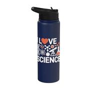 I Love Science Chimie des molécules d'ADN Stainless Steel Insulated Water Bottle