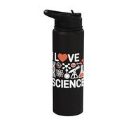 I Love Science Chimie des molécules d'ADN Stainless Steel Insulated Water Bottle