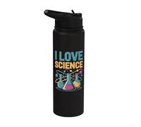 I Love Science Gobelet Atom Chemistry Fun Stainless Steel Insulated Water Bottle