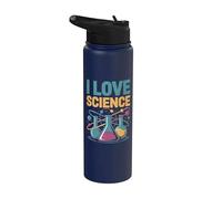 I Love Science Gobelet Atom Chemistry Fun Stainless Steel Insulated Water Bottle