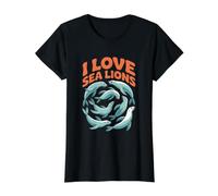 I Love Sea Lions Marins Mammifères Lover T-Shirt Graphique avec Valeur