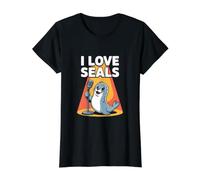 I Love Seals Adorable Sceau Chantant Amusant T-Shirt Graphique avec Valeur