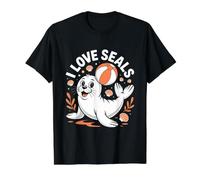 I Love Seals Ballon de Plage Amusant T-Shirt Graphique avec Valeur