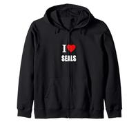I Love Seals Conservation des mammifères Marins Sweat à Capuche