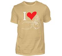 I Love Sex | Poppen,Pimpern,Liebe Machen - T-shirt pour homme, sable, XL