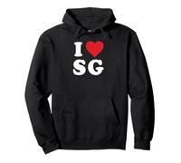 I Love SG Initials I Heart S.G. Prénom S G Sweat à Capuche