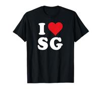I Love SG Initials I Heart S.G. Prénom S G T-Shirt