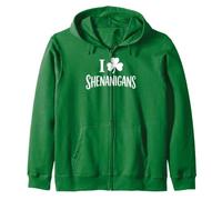 I Love Shamrock Clover Shenanigans Funny St Patrick Day Sweat à Capuche