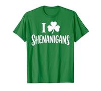 I Love Shamrock Clover Shenanigans Funny St Patrick Day T-Shirt