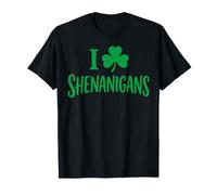 I Love Shamrock Clover Shenanigans Funny St Patrick Day T-Shirt