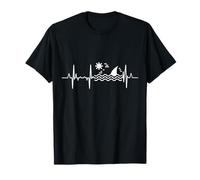 I Love Sharks Heartbeat Heart Line T-Shirt
