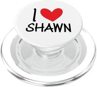 I Love Shawn Nom personnalisé pour Homme BFF Friend Heart Boys PopSockets PopGrip pour MagSafe