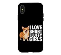 I Love Short Fluffy Girls Funny Corgi Owner Coque pour iPhone X/XS