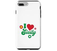 I Love Sicile Italien Cadeau Sicilien Sicilia Italie Coque pour iPhone 7 Plus/8 Plus