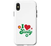I Love Sicile Italien Cadeau Sicilien Sicilia Italie Coque pour iPhone X/XS