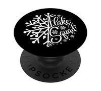 I Love Snow Days Art Flocon de Neige Thème Hiver par Temps Froid PopSockets PopGrip Adhésif