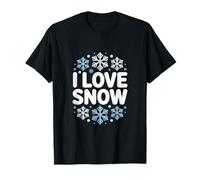 I Love Snow Winter Snowflake Fun T-Shirt