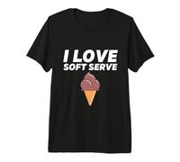 I Love Soft Serve Cône de crème glacée au Chocolat T-Shirt Haut de Gamme