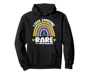 I Love Someone Rare Ruban zèbre Arc-en-Ciel Jour des Maladies rares Sweat à Capuche