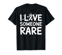 I Love Someone Ruban de Sensibilisation aux Maladies rares Motif zèbre T-Shirt