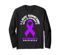 I Love Someone with Alzheimer's Disease Awareness Manche Longue