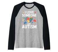 I Love Someone with Autism Kids Manche Raglan