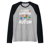 I Love Someone with Autism Kids Manche Raglan