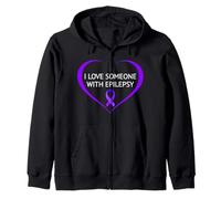 I Love Someone with Epilepsy - Epilepsy Awareness Month 2026 Sweat à Capuche